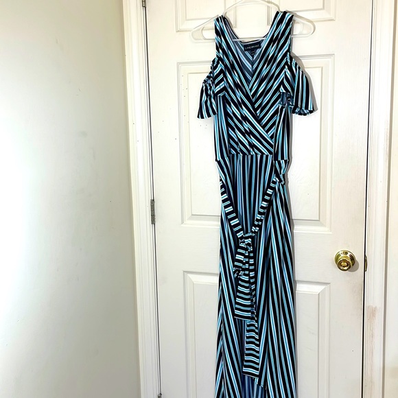 Lane Bryant Cold Shoulders Belted Dress Size 14/16 - Picture 3 of 7